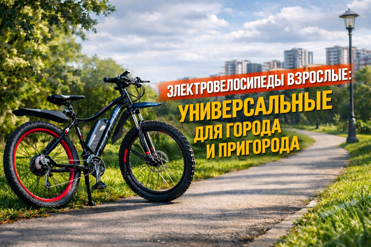 На работу, за продуктами, в парк – и без пробок. Рассказываем, какие взрослые электровелосипеды реально удобны в городе и пригороде.