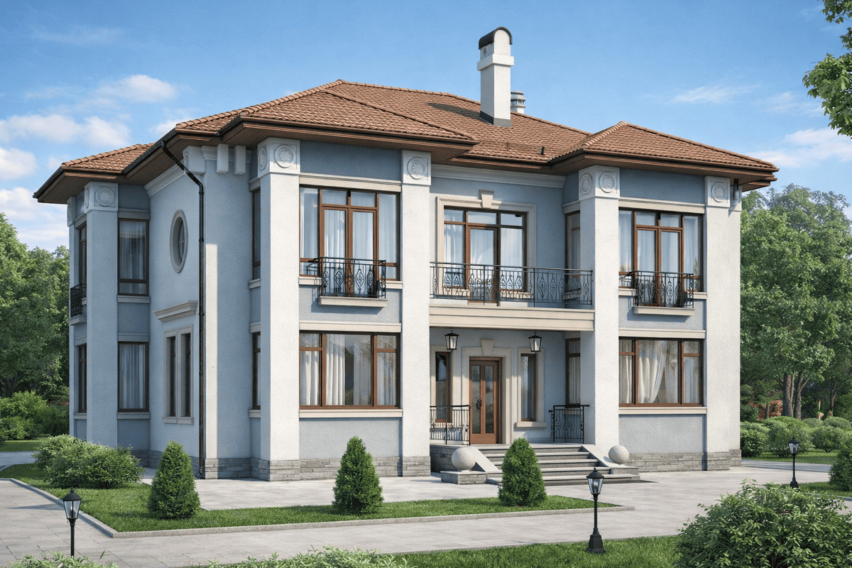 Проект каменного дома Дизайн-студия Малина-ПРО