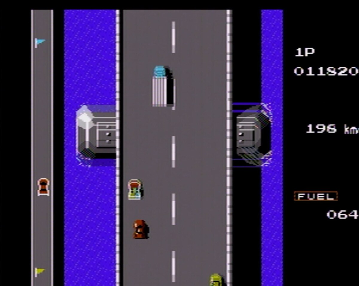 Road Fighter Dendy 2 уровень