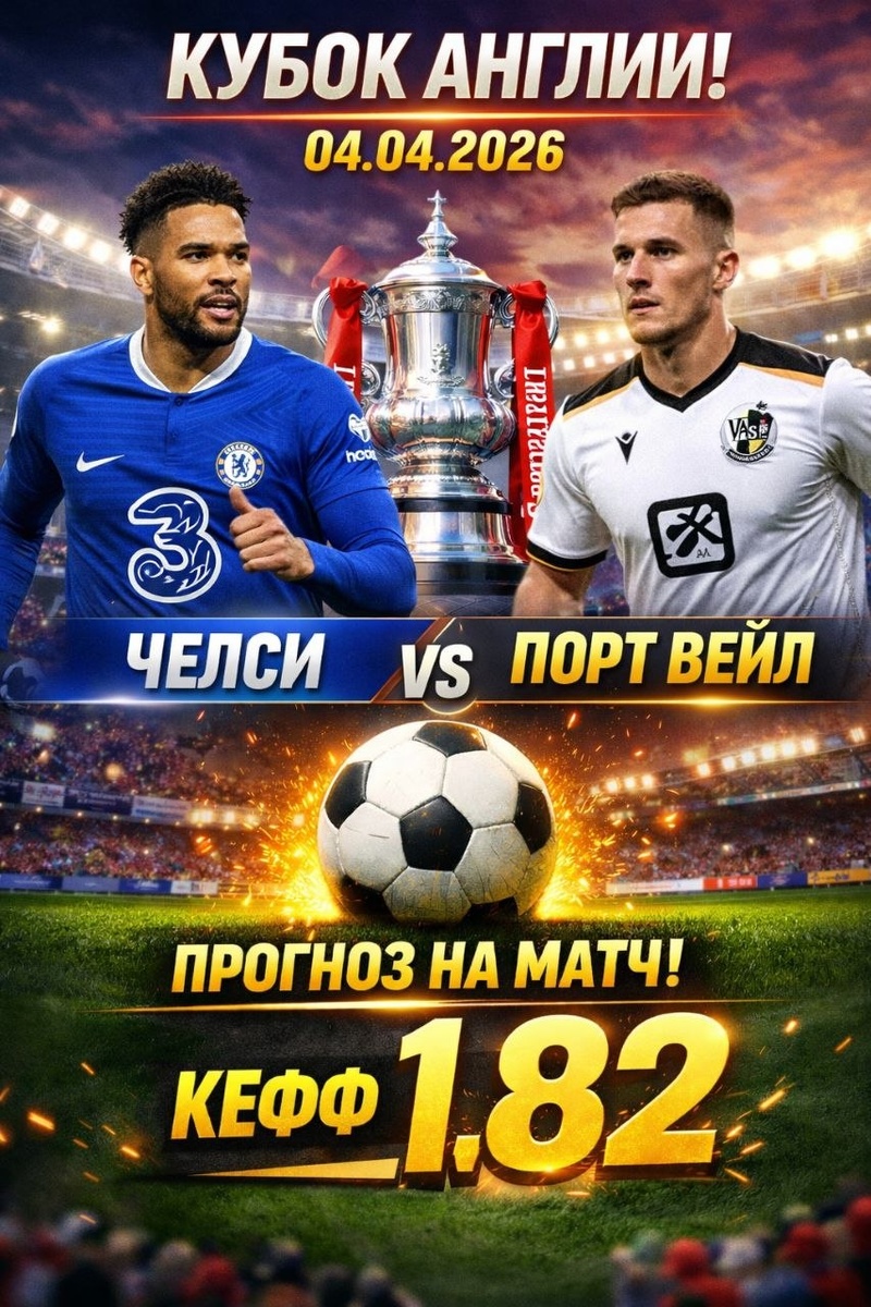 Челси — Порт Вейл прогноз и ставки на футбол.