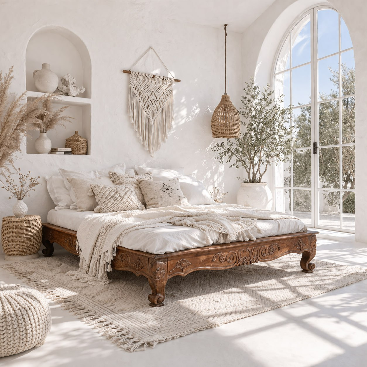 ARTEFACTORU. Резная кровать (200 x 140) без изголовья в колониальном стиле деревянная. арт. AF-24-9621