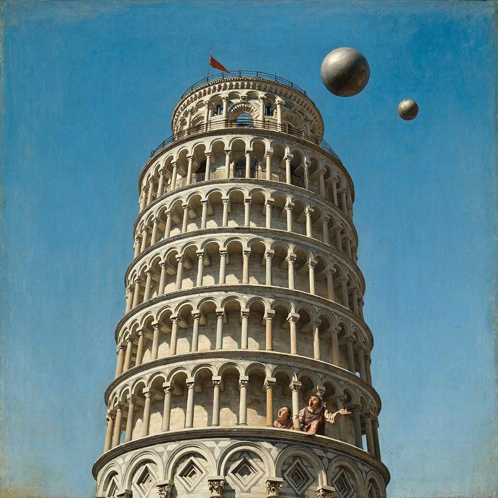 Легендарный эксперимент на Пизанской башне. Даже если он не происходил в реальности, в истории науки он символизирует отказ от слепого доверия авторитетам.