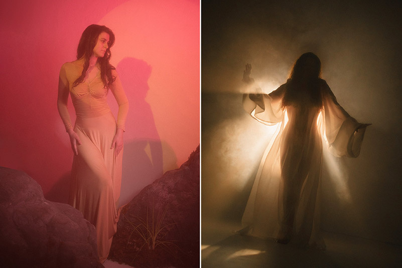 Обе фотографии сняты в студии на однотонном белом фоне. Весь эффект достигается за счёт разного света / Фото: Алиса Смирнова