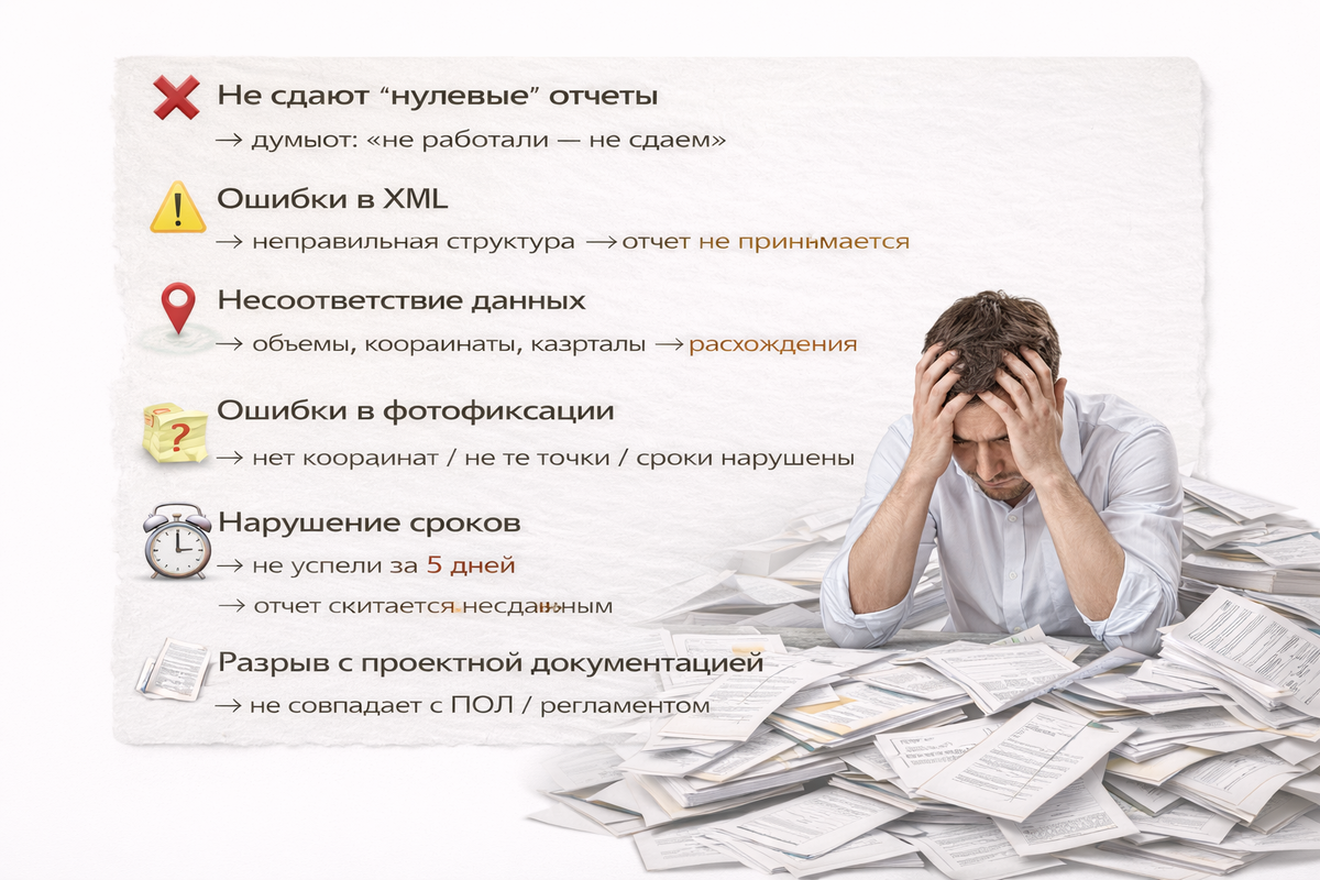 Лесные отчеты ошибки