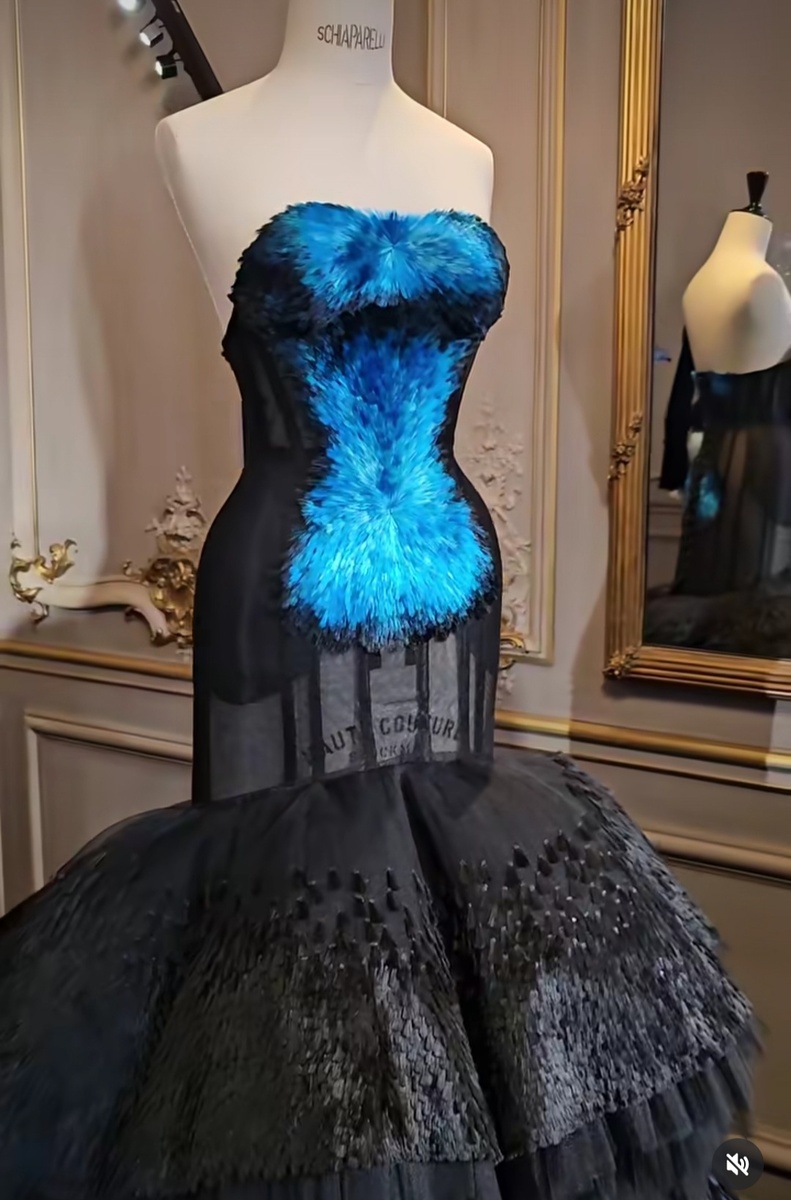 Платье Schiaparelli Haute Couture Spring-Summer 2026, которое Зендея надела на премьеру  "The Drama" в Нью-Йорке. Материал: Couturenotebook.