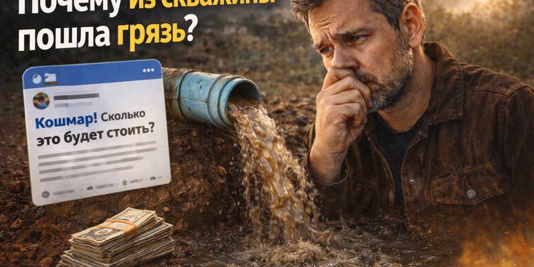 Скважина выдала грязь вместо воды? Как правильно прокачать и не наломать дров на сотню тысяч?