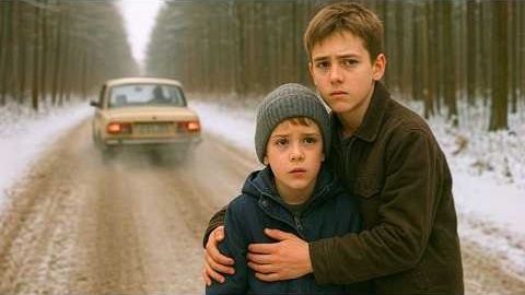 Двое мальчиков стояли около дороги с плакатом "Помогите нашей маме". Никто не останавливался. Остановился только дядя Миша