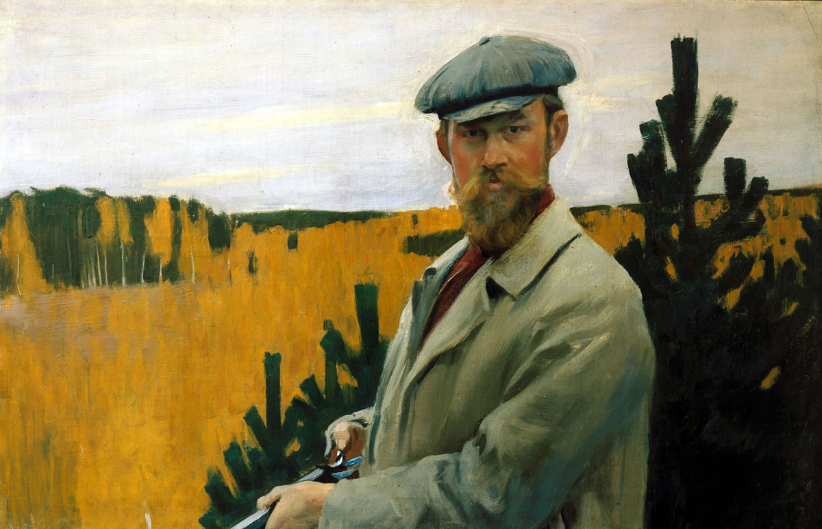 Кустодиев Б. М. Автопортрет. (На охоте). 1905