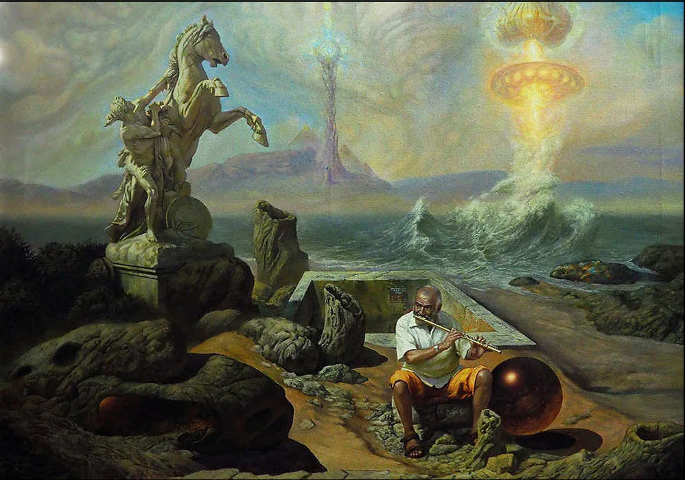 © Игорь Леонтьев. Одиночество. Музыка в вечности. Холст, масло. 80 х 100 см. 2011.