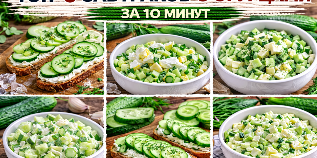 Топ-6 завтраков с огурцами за 10 минут