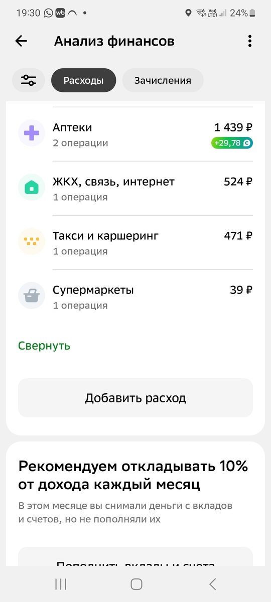 Мои расходы. 