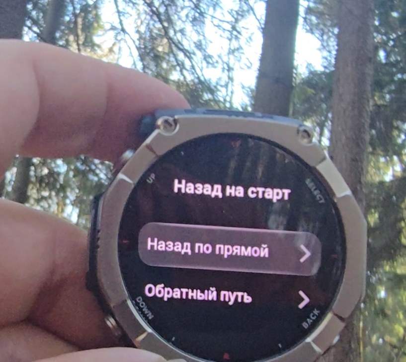 Варианты возвращения - по прямой или по тому маршруту, по которому шли