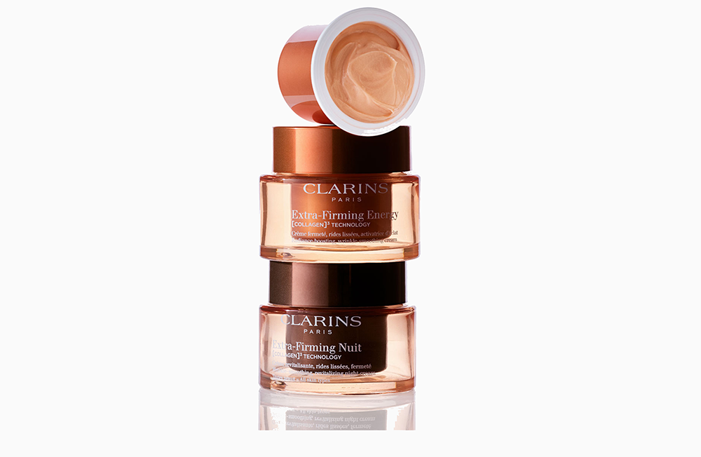     Новый запуск от Clarins —регенерирующий дневной крем для энергии кожи Clarins Extra-Firming Energy с ниацинамидом и другие средства из линейки Extra-Firming.    
 Фото: пресс-служба