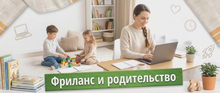    Иллюстрация к материалу: Фриланс для родителей: как не выгореть и сохранить психическое здоровье