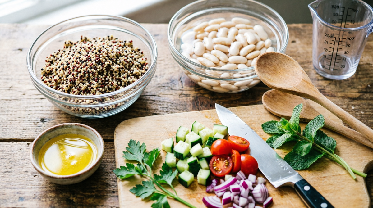 Подготовьте всё заранее — и через 30 минут салат готов! ⏱️