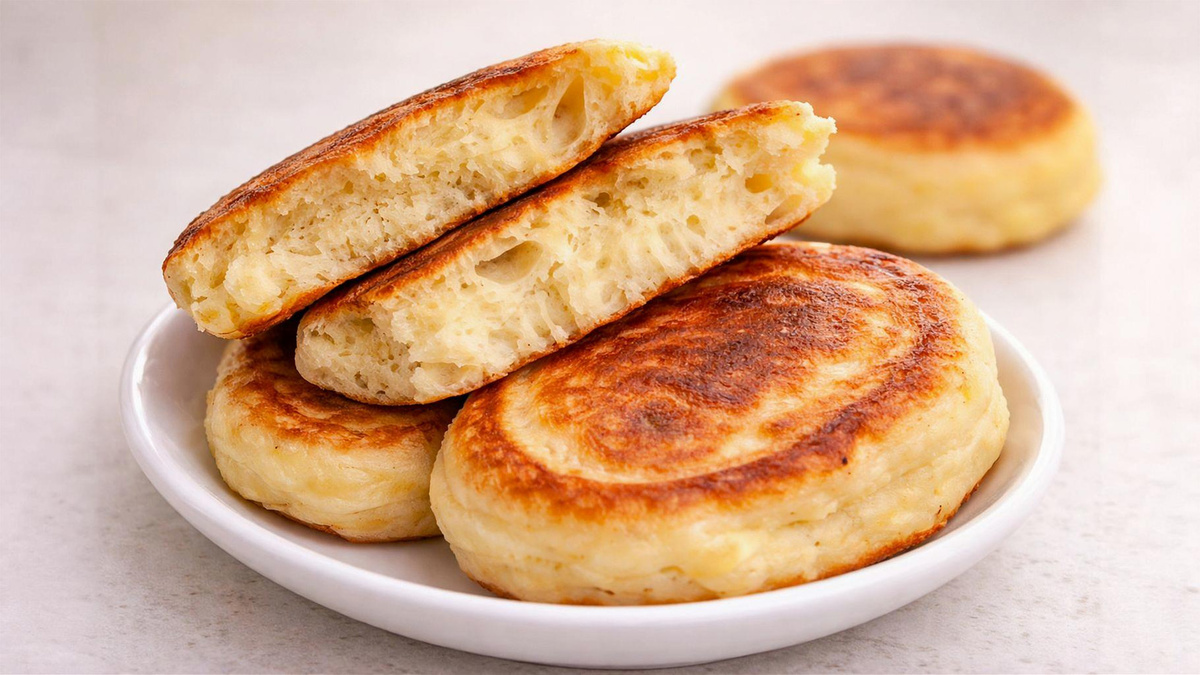 Готовые оладьи: мягкие внутри, с румяной корочкой