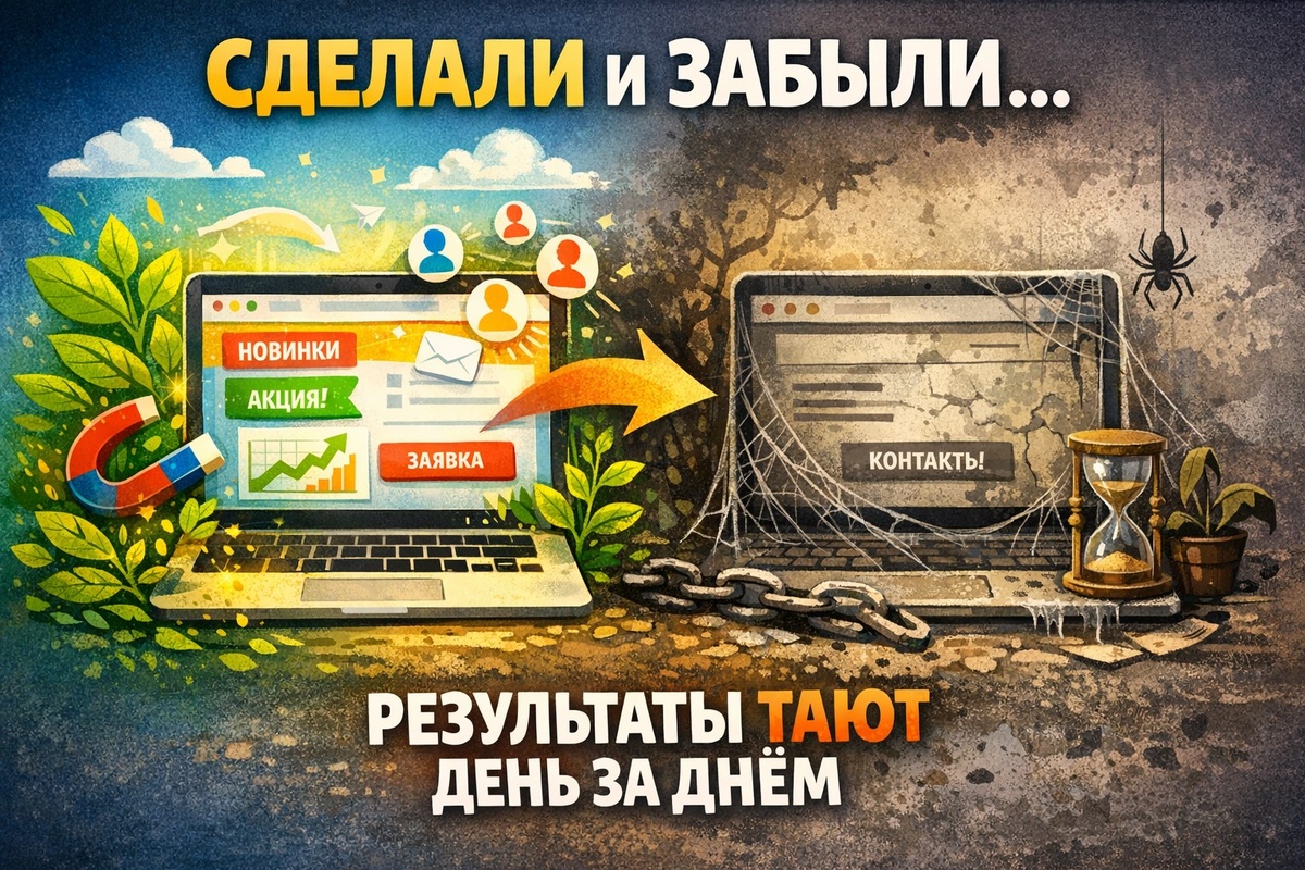 Почему сайт перестаёт приносить результат, если его сделали и забыли 