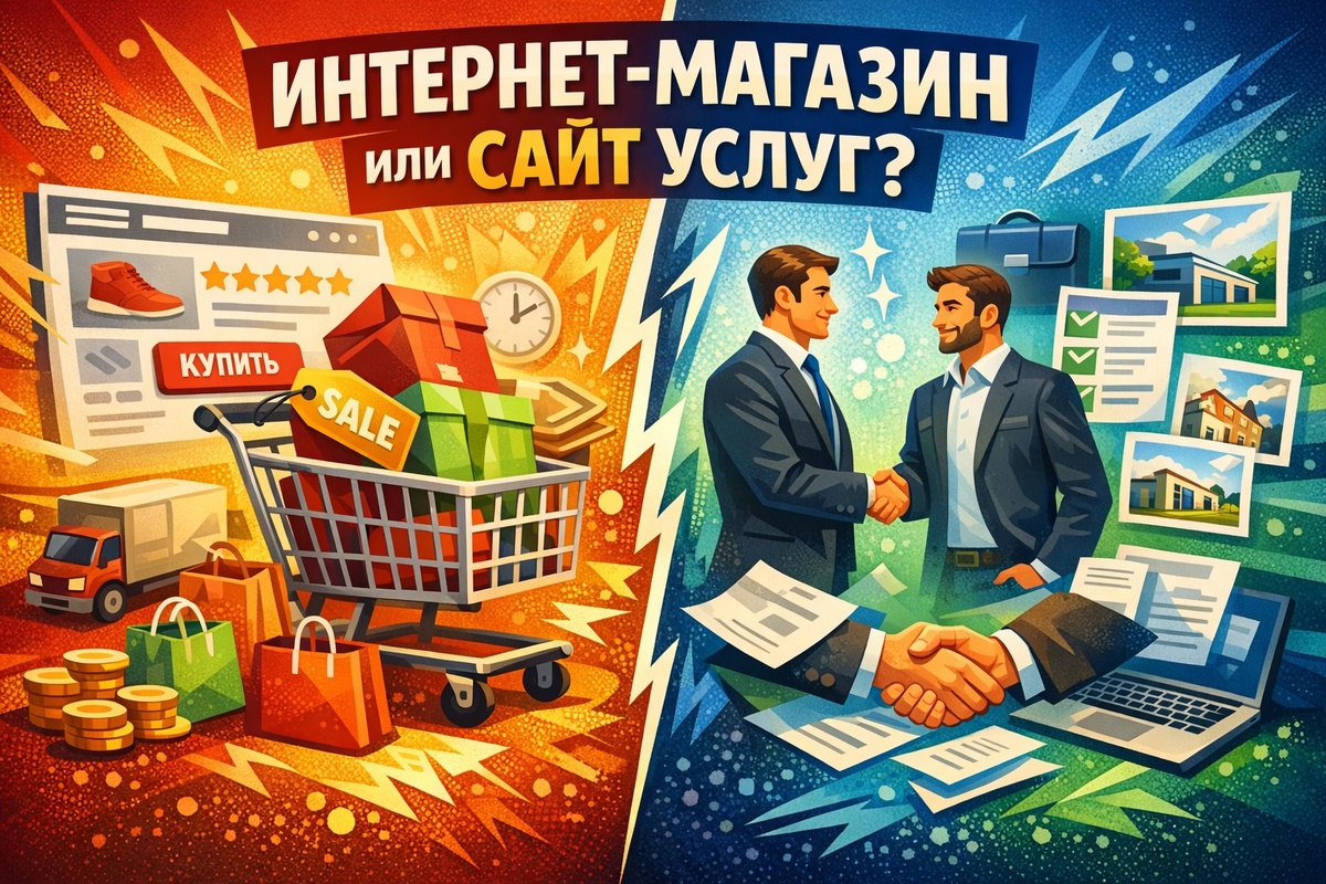 Почему сайт компании услуг и сайт интернет-магазина требуют разной логики продаж
