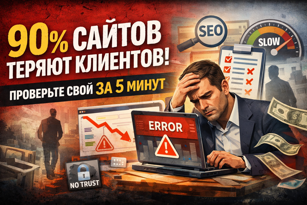 Мы делаем до 100 аудитов в день, в среднем за март 2026 было 90% у которых есть ошибки.