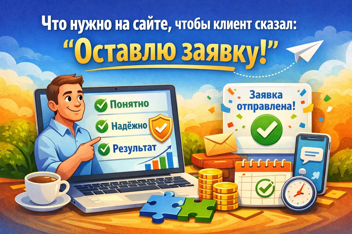 Что должно быть на сайте, чтобы клиенту захотелось оставить заявку, а не “ещё подумать”