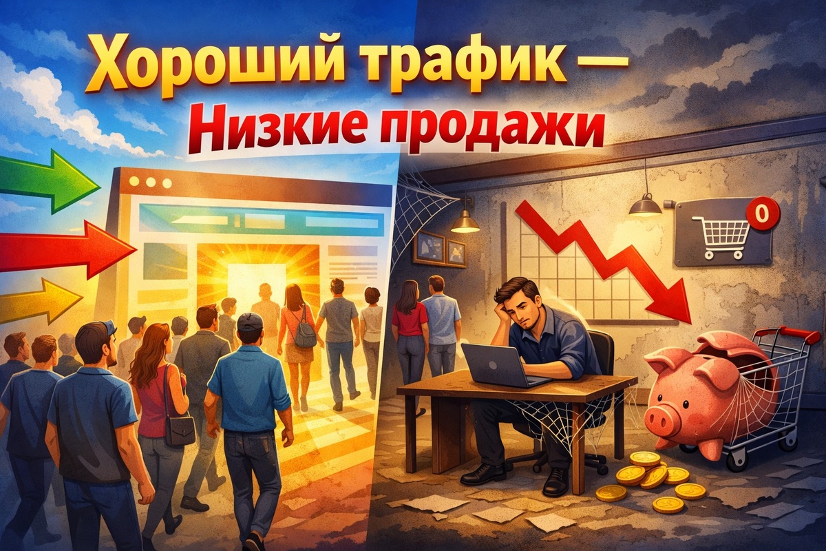 Почему даже хороший трафик не спасает сайт, который не умеет убеждать