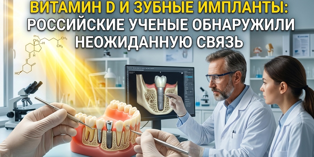 Витамин D и зубные импланты: российские учёные выяснили неожиданную связь