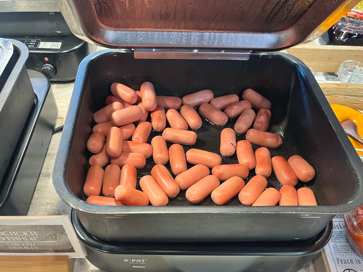 Сосиски в отеле "Никольские ряды" в Санкт-Петербурге. Эти были не острые