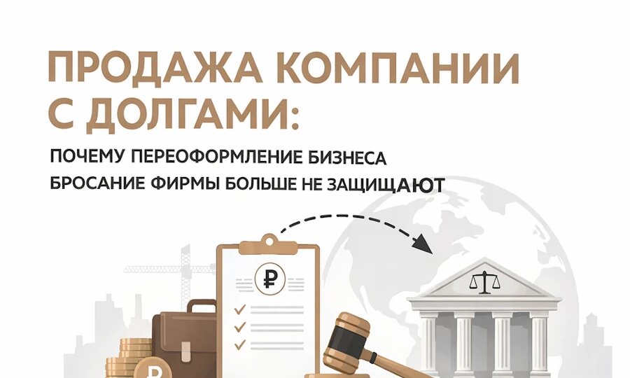 Продажа компании с долгами: почему переоформление бизнеса не защищает