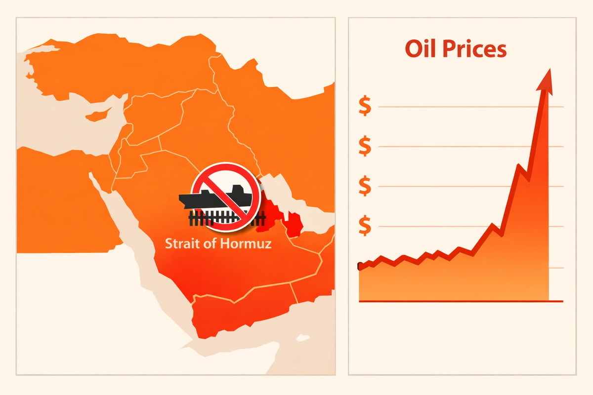 Тревожные красные и оранжевые тона на Ближнем Востоке.
