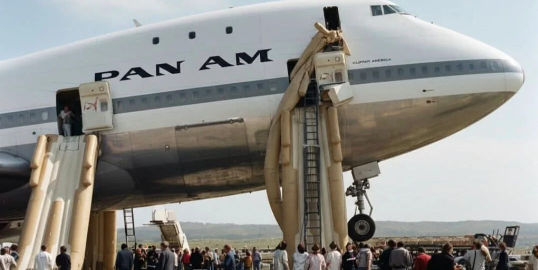 Боинг 747 встал на дыбы после неудачного взлёта