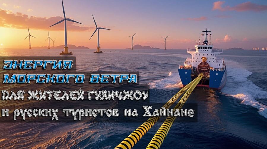    Энергия морского ветра для жителей Гуанчжоу и русских туристов на Хайнане.