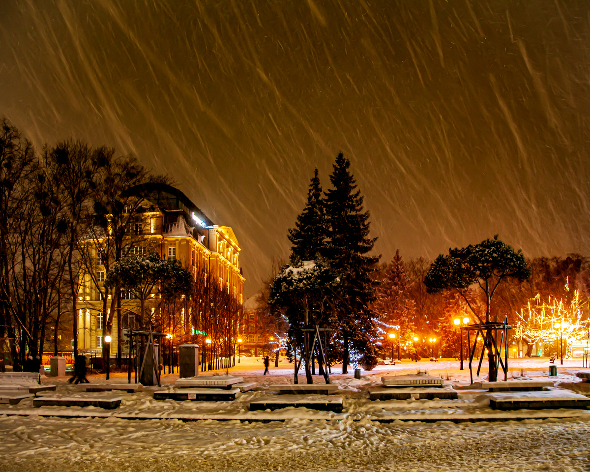 Административное здание напротив Зоопарка, Вид от входа на стадион "Балтика"