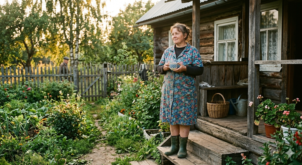 Три года одна с хозяйством и сыном. И вдруг городской мужик с молотком и чаем на крыльце