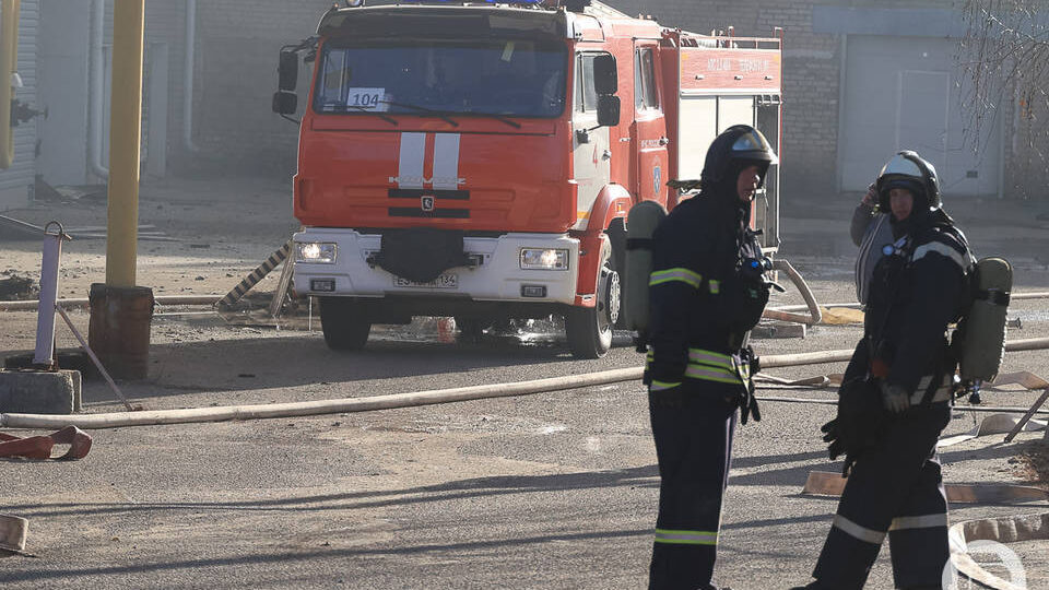 В Волгограде сгорела фура