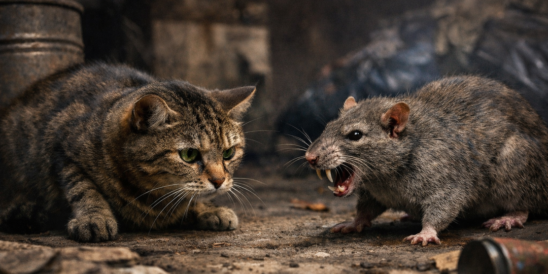 Боятся ли кошки крыс на самом деле - или всё совсем не так, как мы думаем