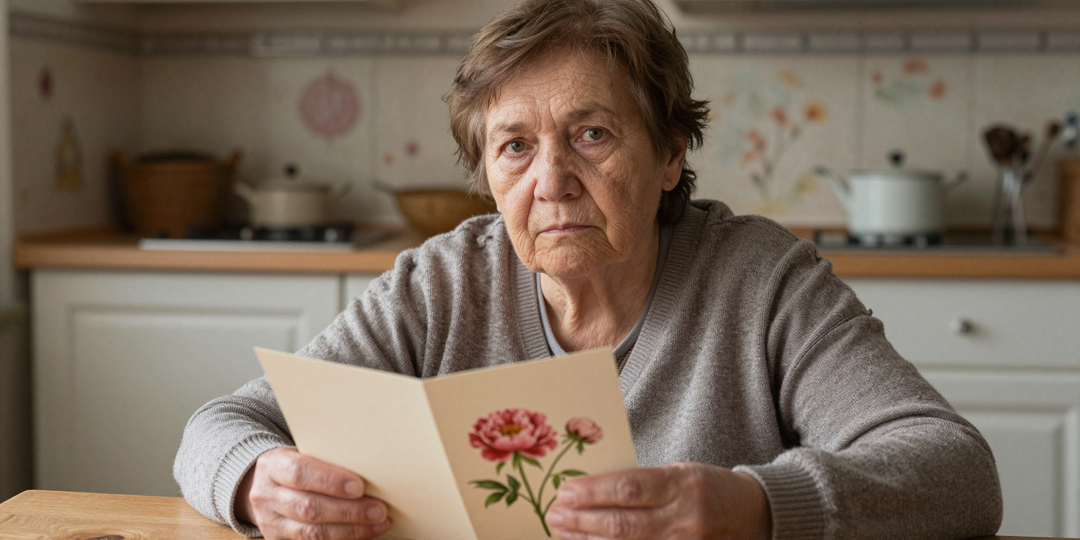 — С днём рождения, мама, — было напечатано внутри. Дочь даже не подписала послание от руки