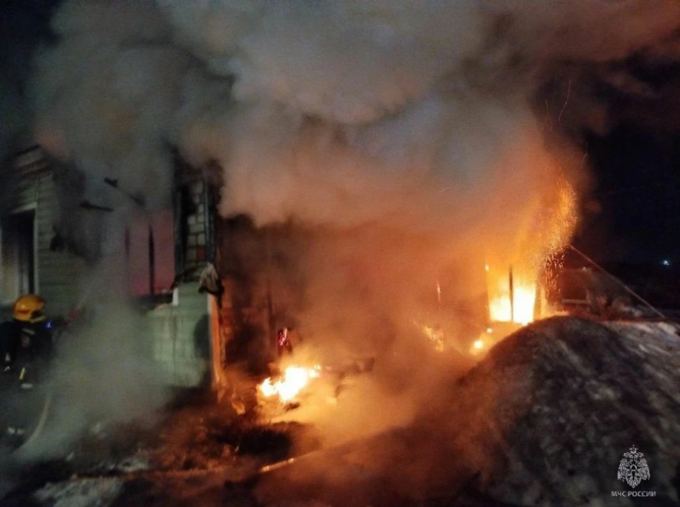    Пожар в Заринске. Источник: ГУ МЧС России по Алтайскому краю