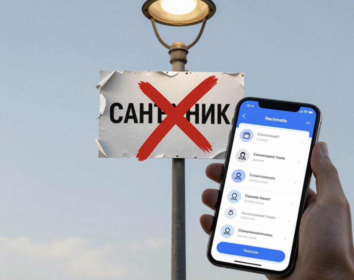 объявлению на столбе