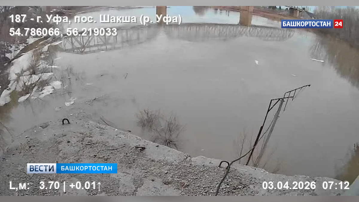    За сутки в экстренные службы поступило 16 новых сообщений о подтоплениях в Башкирии