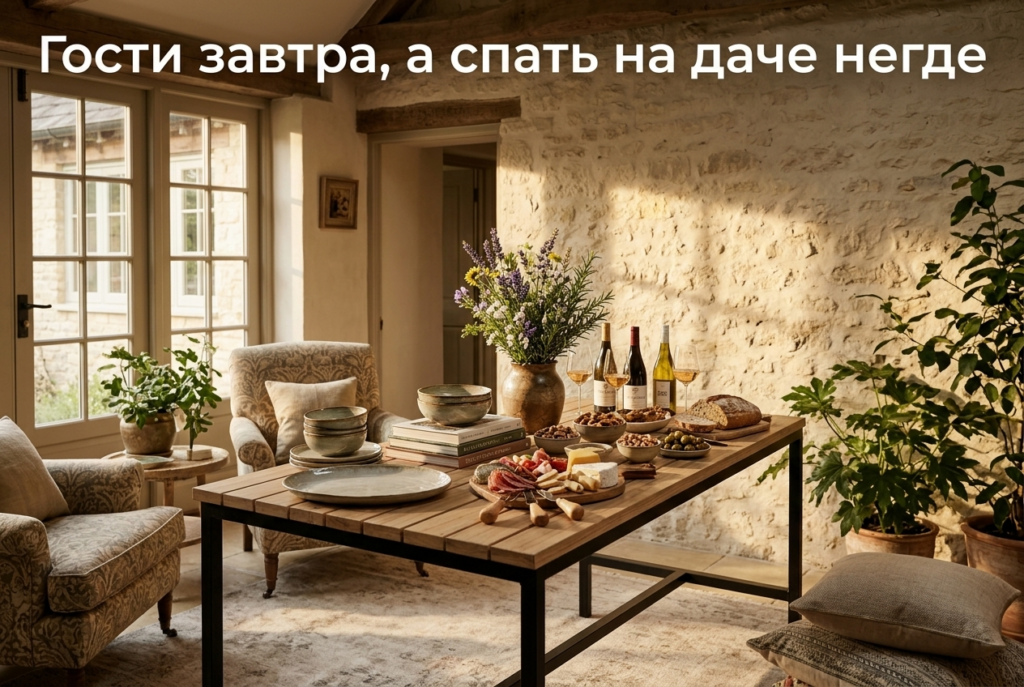    Превращаем дачу в идеальное место для праздничного отдыха с друзьями за 24 часа GROSTAT