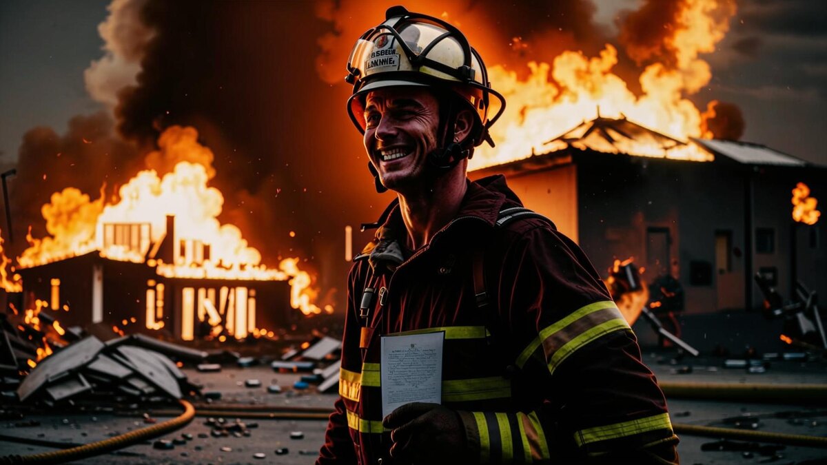 Спас документы на здание  и свободен