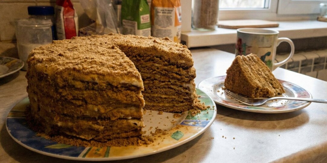 Ленивый медовик без раскатки коржей: тот самый вкус за полчаса