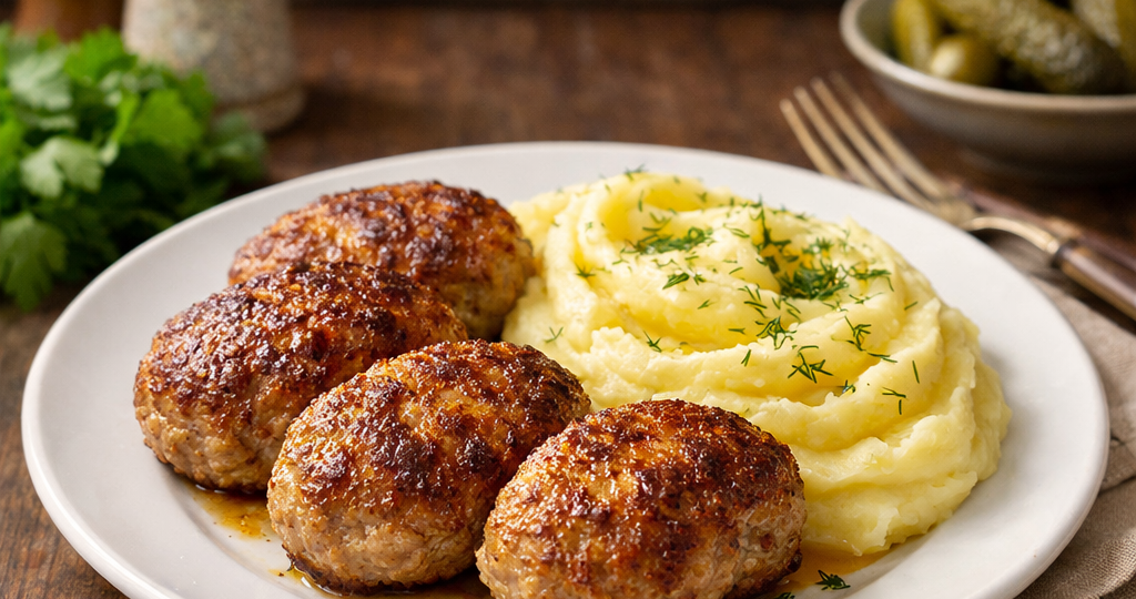Классические биточки из свино-говяжьего фарша