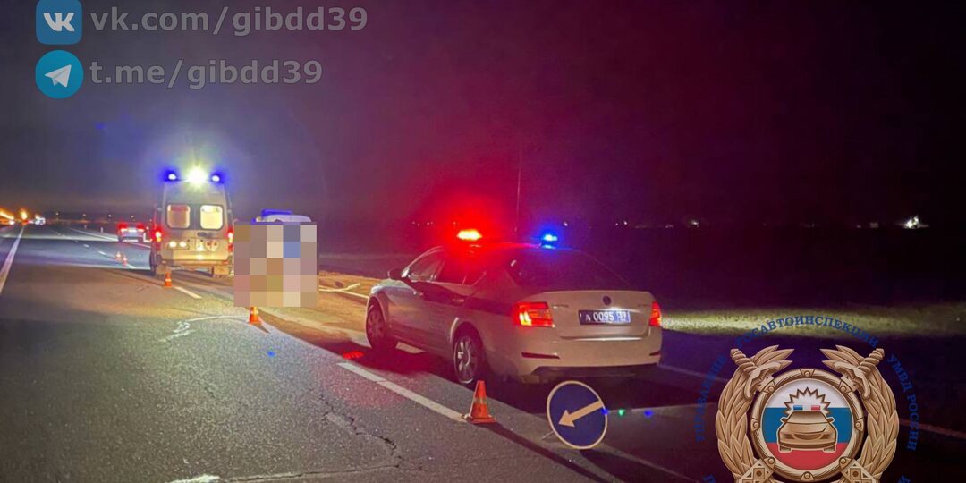 По предварительным данным, 03.04.2026 в 21 час 45 минут на 48 километре 860 метров автодороги «Калининград Черняховск- Нестеров граница с