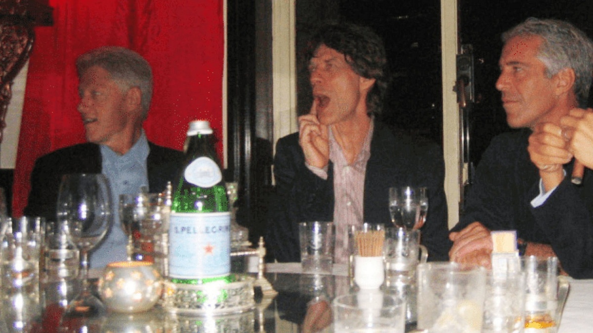    Билл Клинтон и Мик Джаггер в гостях у Джеффри Эпштейна (справа).