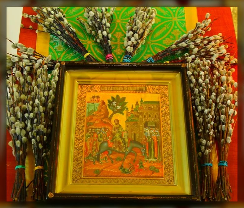 Икона Вхождение Иисуса Христа в Иерусалим фото из свободного источника