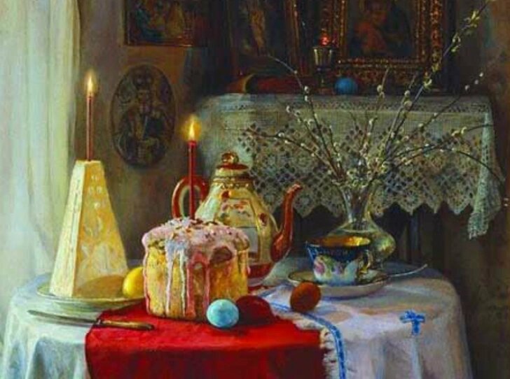 Н.П. Богданов-Бельский "Пасха"
