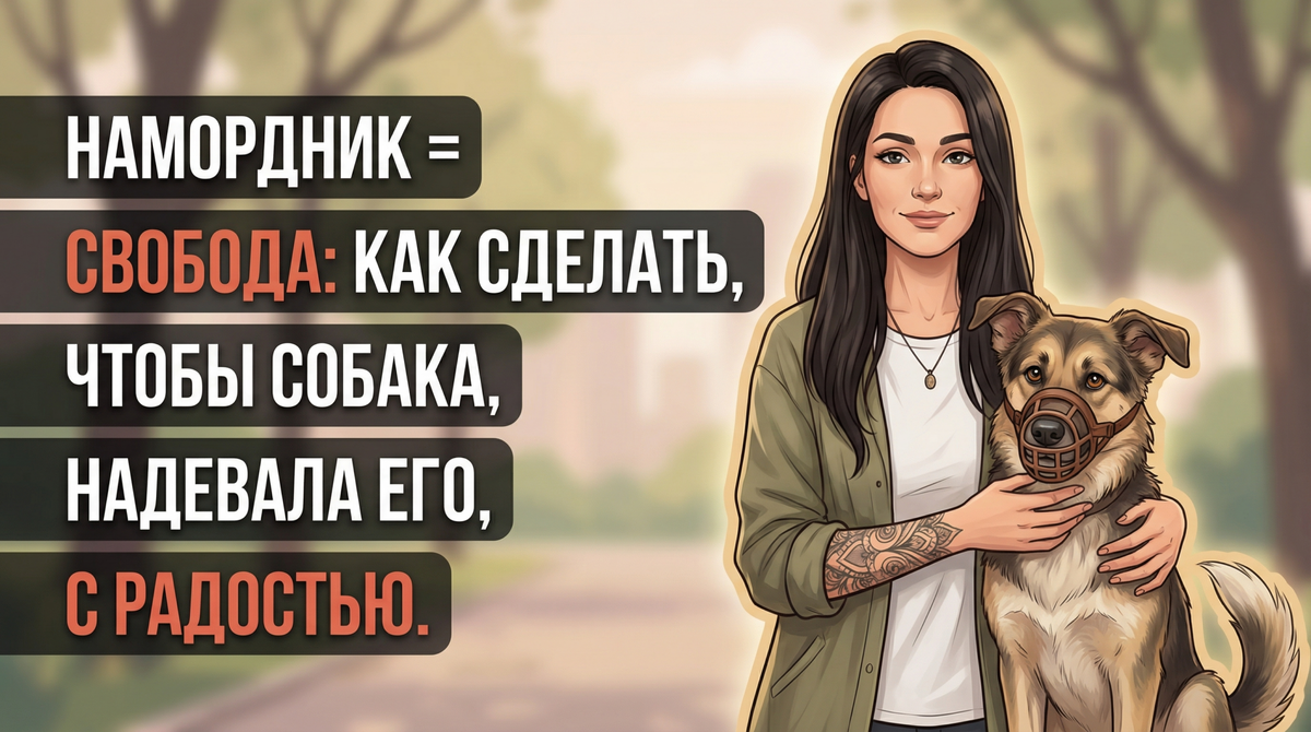    Анна и собака показывают, что намордник может быть про свободу, а не наказание. Анна Марковская