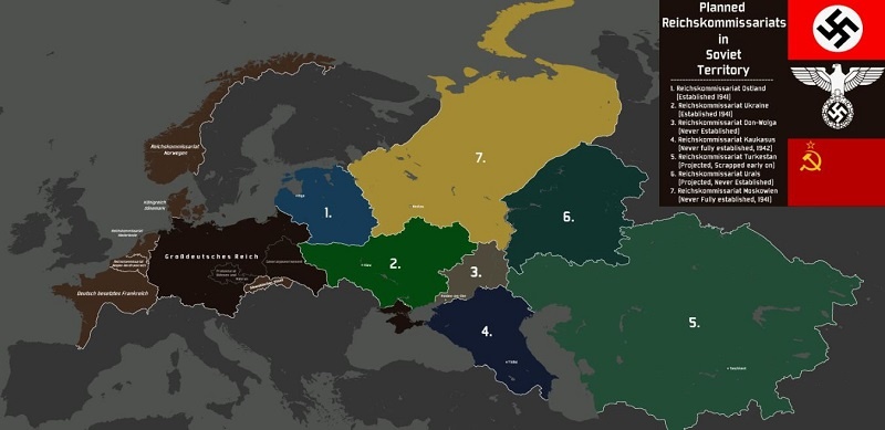 По плану "Ост" Россия должна была исчезнуть. Европейская часть России до Урала превратиться в германскую колонию. 
