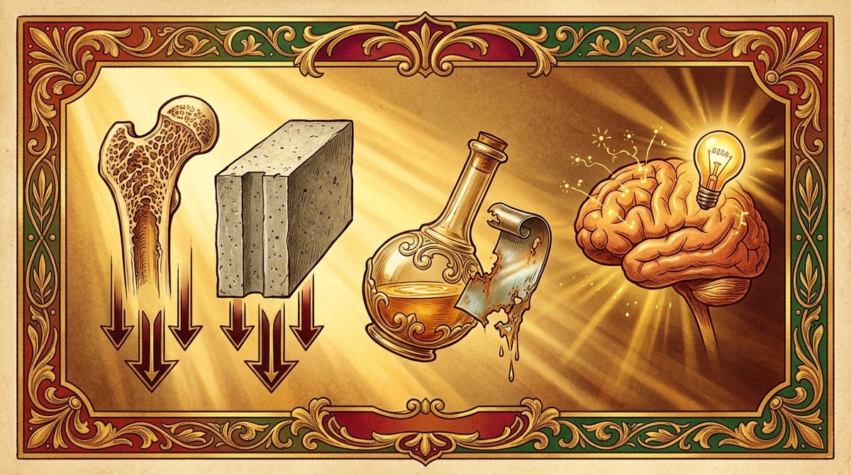 Кости прочнее бетона, а кислота в желудке растворяет металл